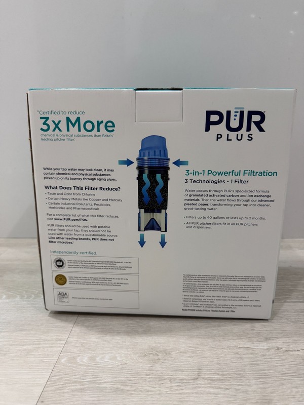 PUR Plus 11 Cup Water Filter Pitcher Classic Blue Filter Change Light NEW gallery