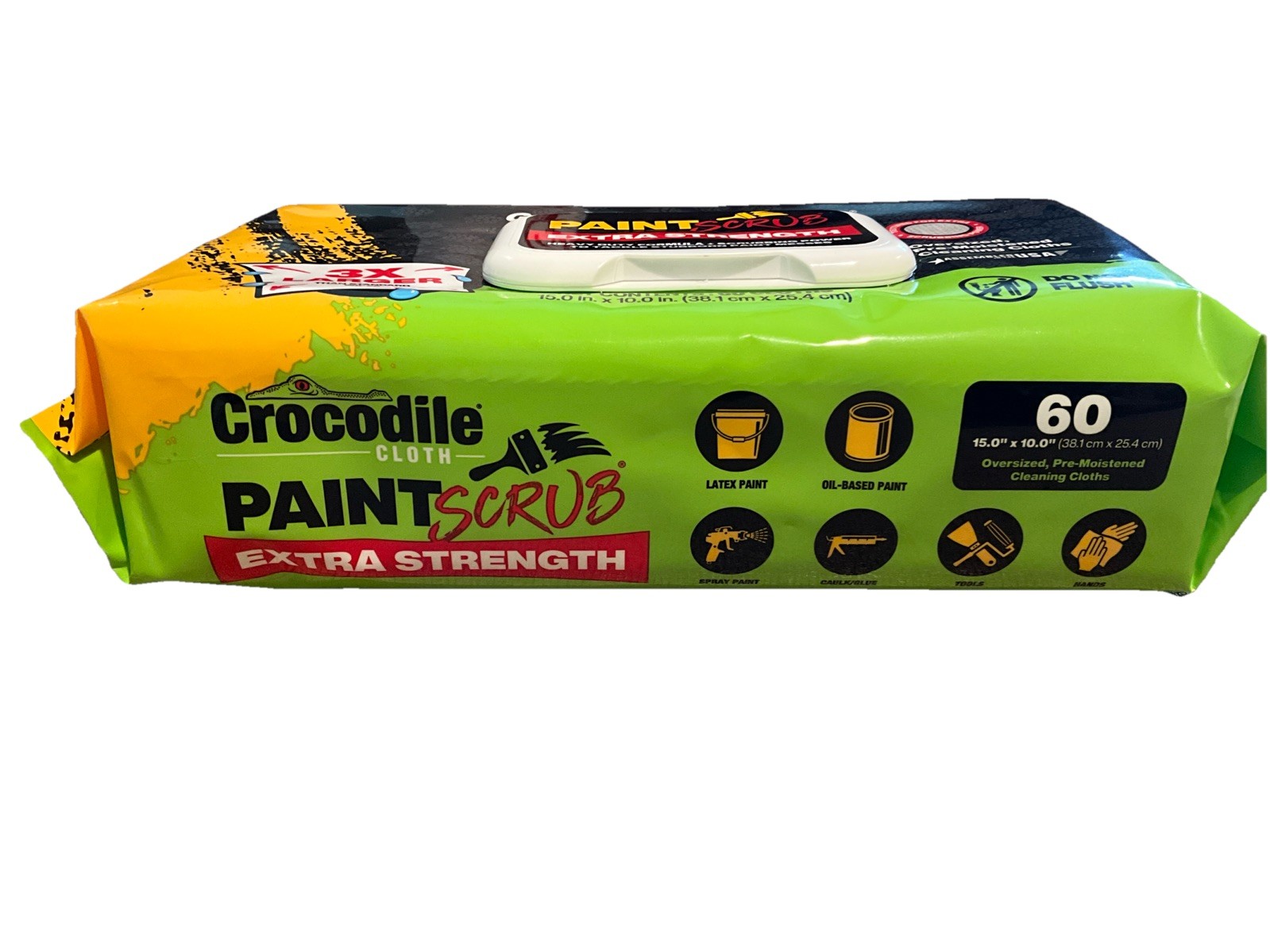 Crocodile Cloth Paint Scrub Extra Strength 60 Count Cleaning Wipes gallery