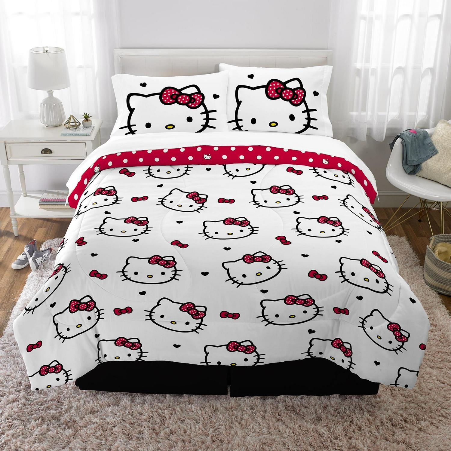 HELLO KITTY 2-PC Reversible Bedding Set Kids Comforter Pillowcase Twin/Full GIFT gallery