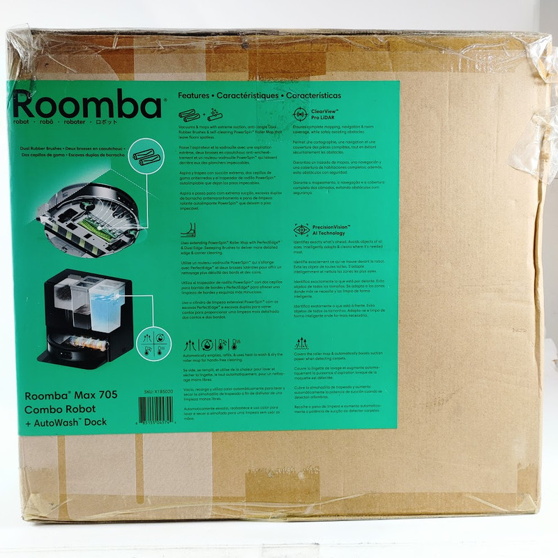 iRobot Roomba Max 705 Combo Robot Vacuum & Mop + AutoWash Dock - Lightly Used gallery
