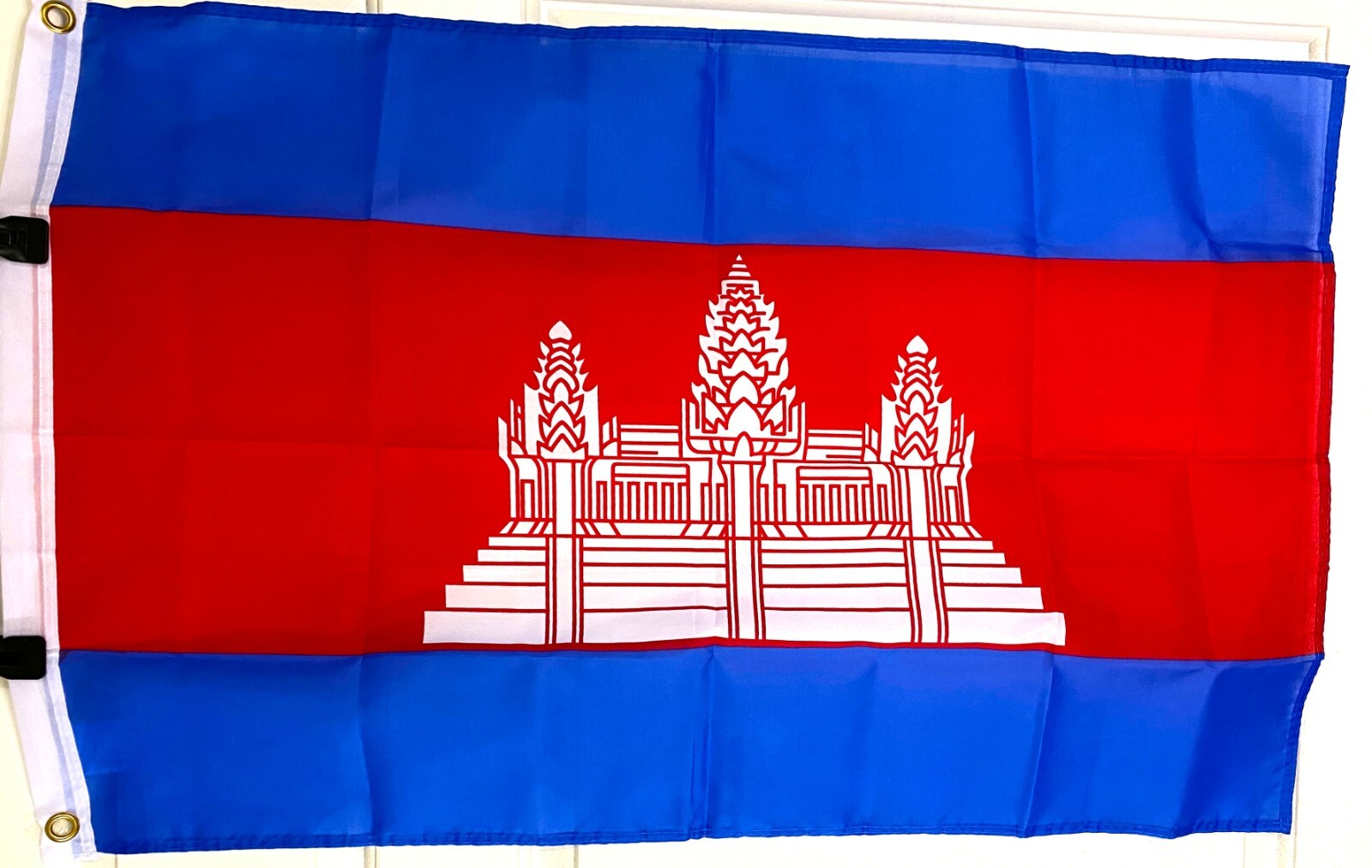 2' x 3' Cambodian Flag with Grommets Premium Fade Resistant 100D Double Sided gallery