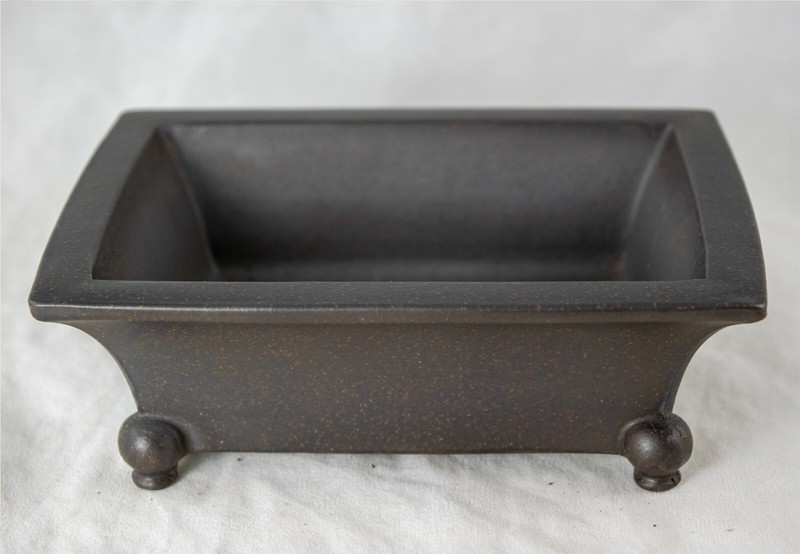 Vintage Rectangular Zisha Cactus & Succulent Bonsai Pot + Mesh 6"x 4.25"x 1.75" gallery
