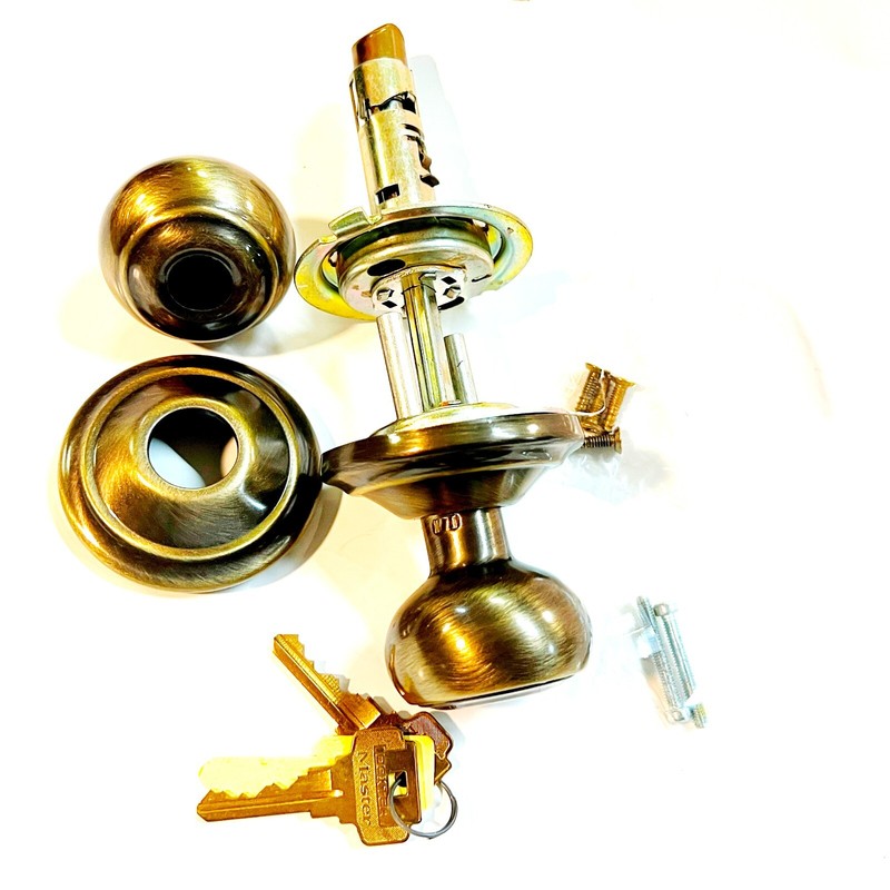 3432 DEXTER, Dexlock OEM Keylock Dover Bathroom Privacy Lock Chrome/Antique Bra gallery