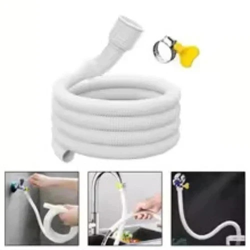 1M White Drain Hose Pipe Inlet Extension Tube for Washing Machine & Faucet** gallery