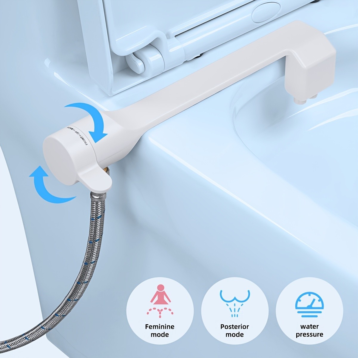 Bidet Fresh Water Spray Kit Non Electric Toilet Seat Attachment with Dual Nozzle gallery