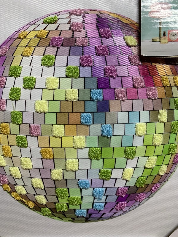 Mainstays Textured Framed Multicolor disco wall art 10"L x10"W Ready To Hang gallery