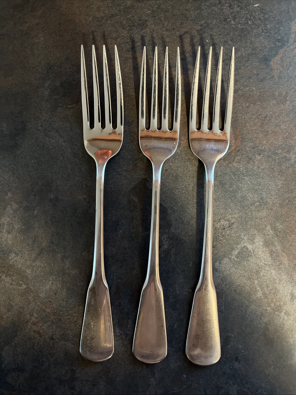 3 Dinner Forks SSS Oneida Minute Man Colonial Boston Satin Stainless Flatware gallery