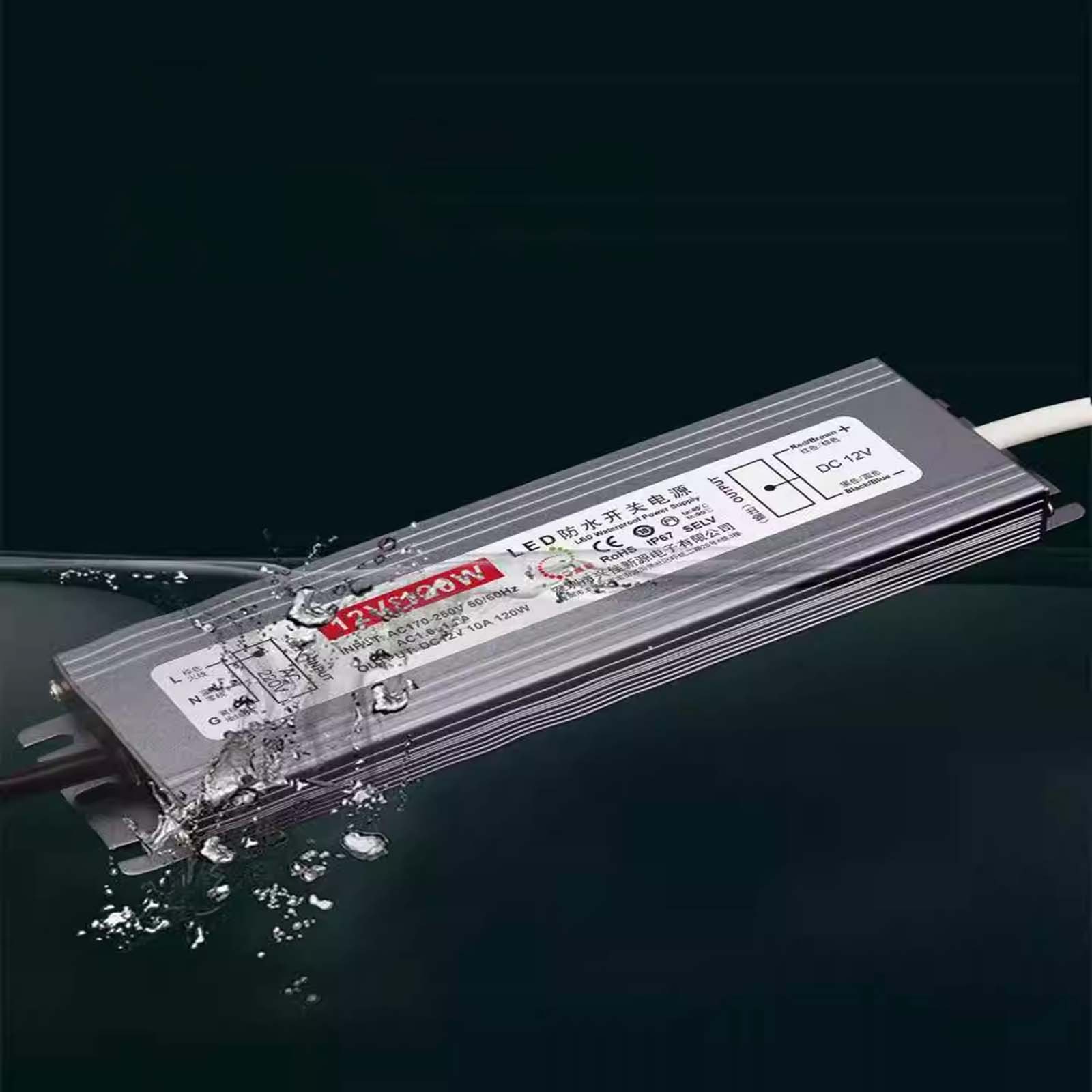 DC12V/24V/36V/48V LED Driver Power Supply Transformer Waterproof IP67 LED Strip gallery