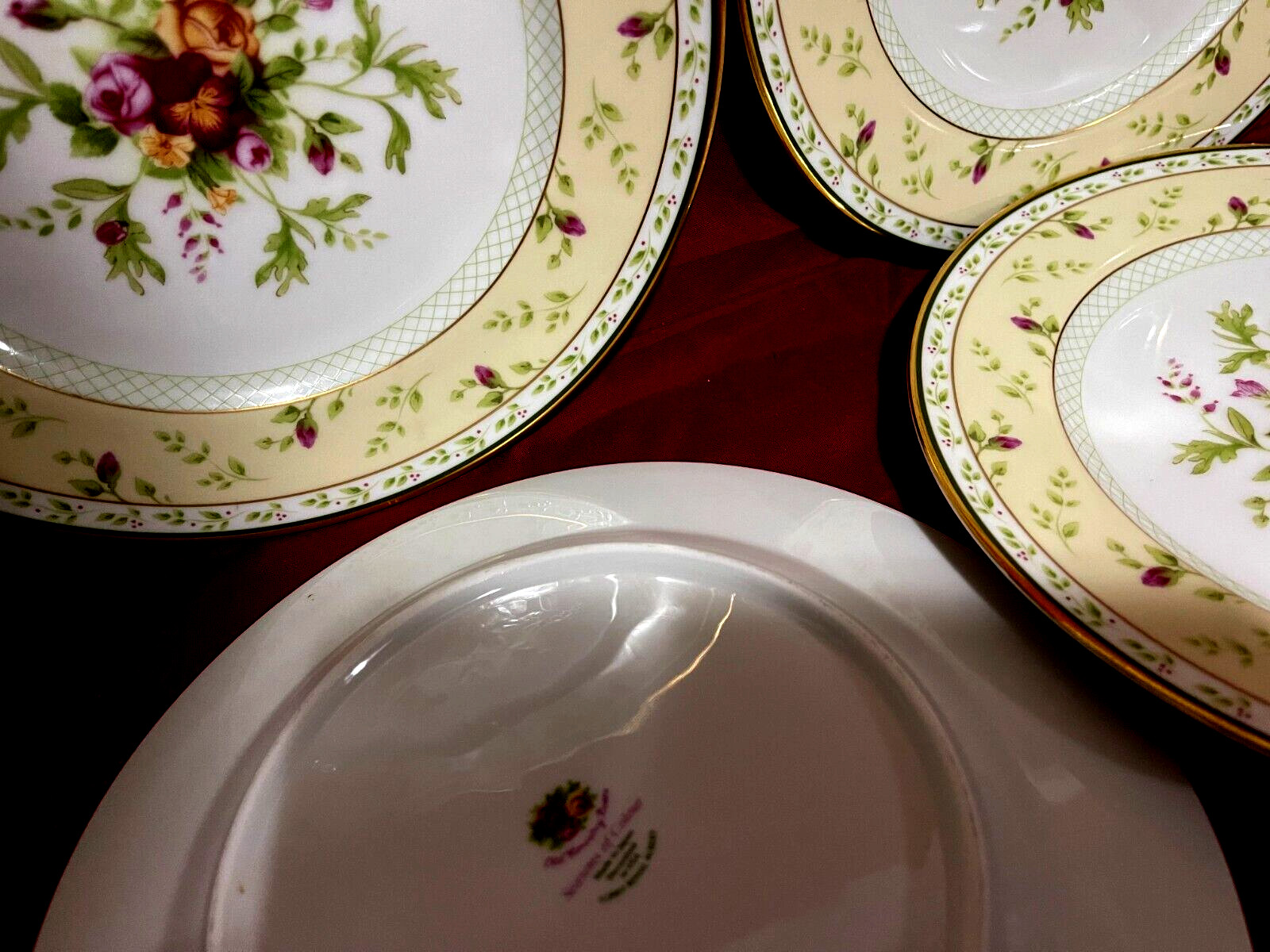 Royal Albert Old Country Roses Seasons Of Colour Set Of 4 Salad Plates 8" gallery