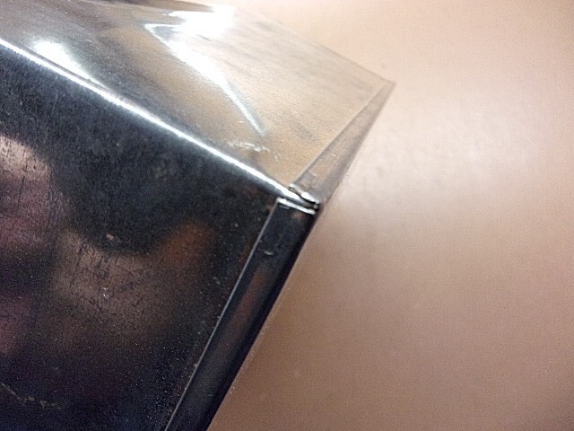 Nice Large Tinsmith Made Tin Box with Cover 8 1/2" x 9" x 3 1/2" w/Rolled Seams gallery