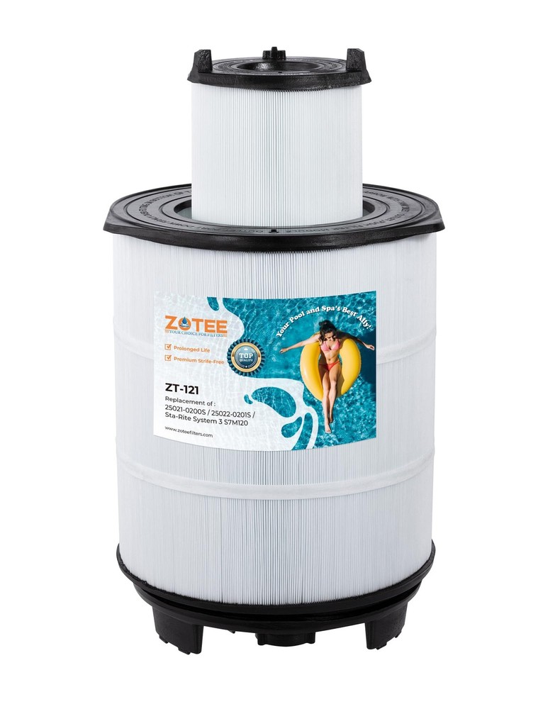 Pool Filter Cartridge Inner Outer Set Replacement 100sqft 200sqft Black