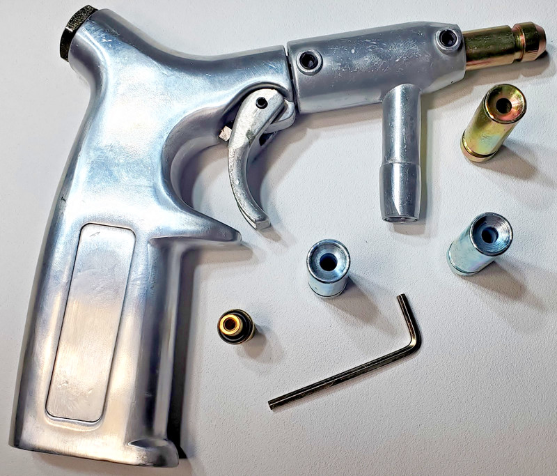 Replacement AIR Siphon SANDBLASTER Gun with 4 Tips, 2 Orifice Air Jets, Wrench. gallery