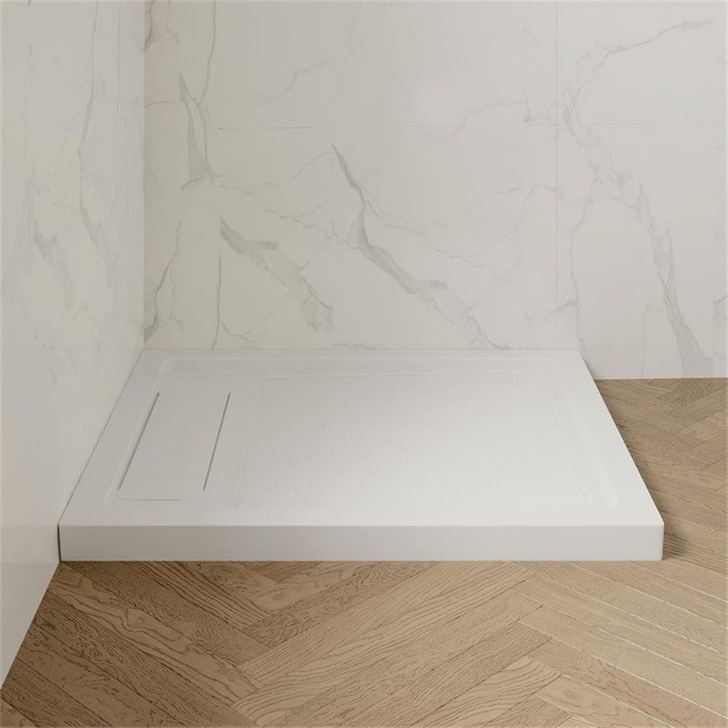 Pemberly Row 40"W x 36"D Reversible Shower Base with Hidden Side Drain gallery