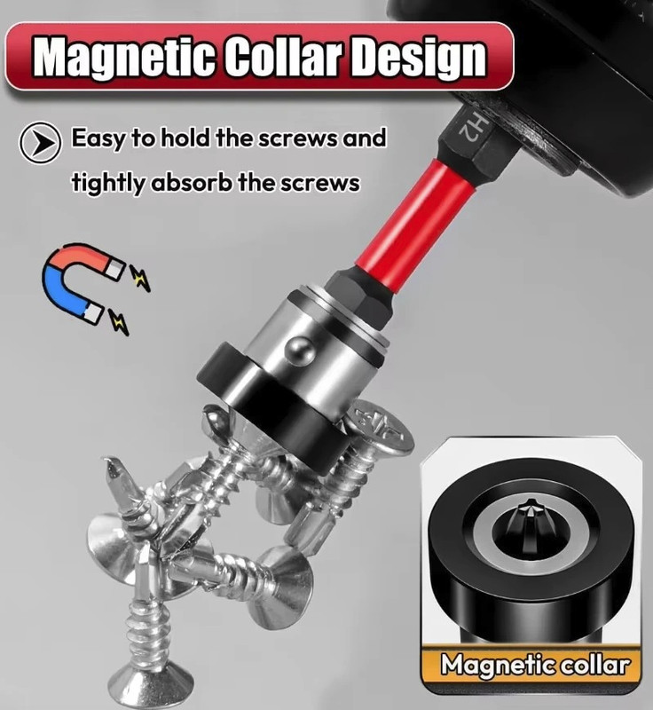 3pcs Magnetic Drywall Screwdriver Bits Alloy Steel Positioning Tools - NEW gallery