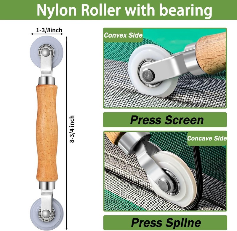 Screen Roller Tool, Screen Spline Tool, Spline Roller, Steel/Nylon Roller wit... gallery