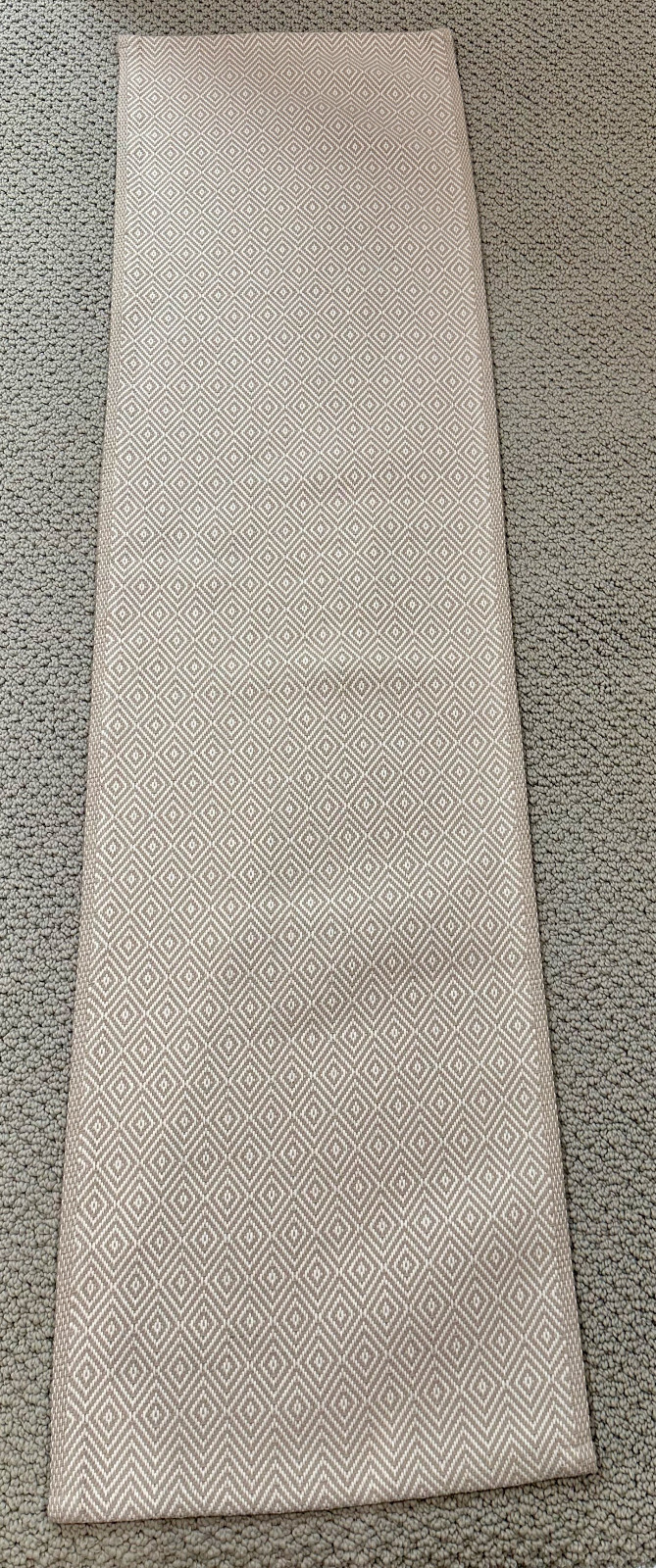 Ikea GODDAG Table Runner - Taupe & White Diamond Pattern - 15x51" 100% Cotton gallery