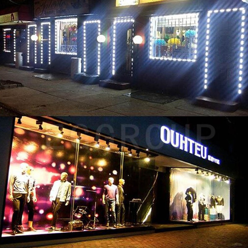 40' ft Multi-color Store Front LED Window Light Module with power supply +Remote gallery