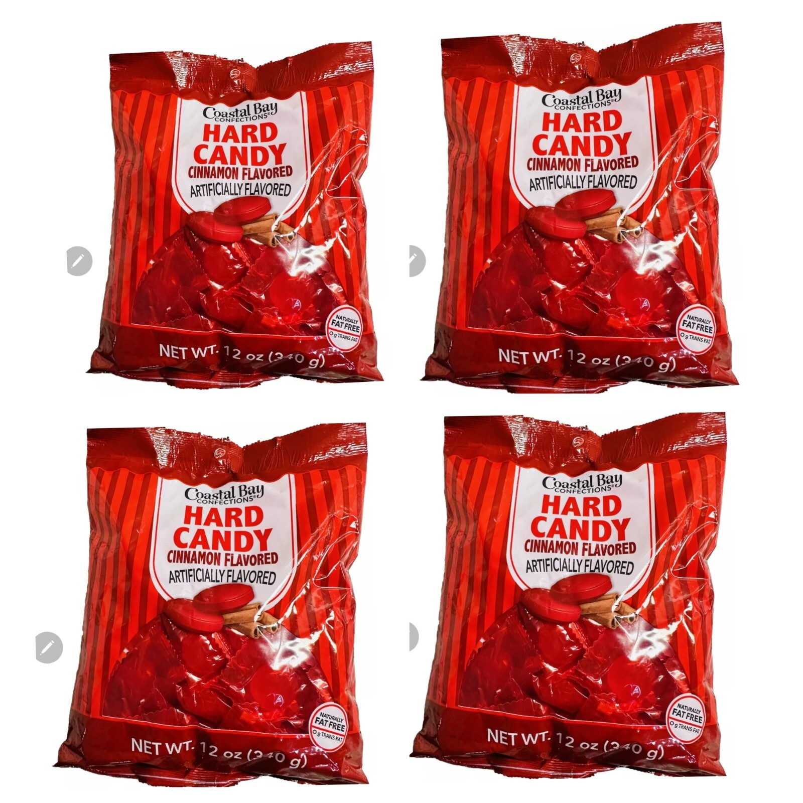 6 PACKS Hard Candy Individually Wrapped Cinnamon Flavored | Coastal Bay 12oz gallery