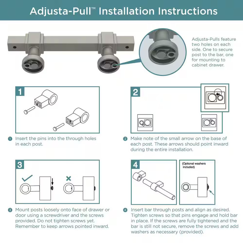 Stepped Square Adjusta-Pull 1-3/8 to 6-5/16 In. (35-160 Mm) Classic Matte Black gallery