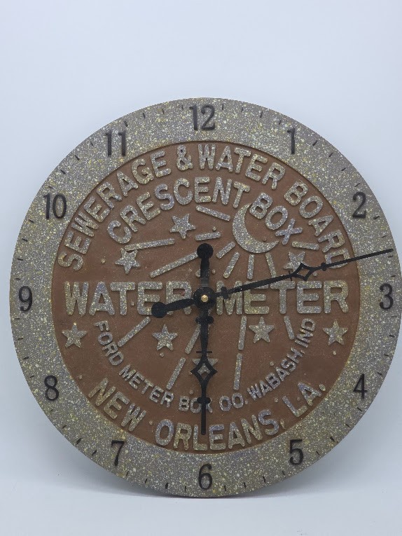 New Orleans Water Meter Decorative Wall Clock 13" gallery