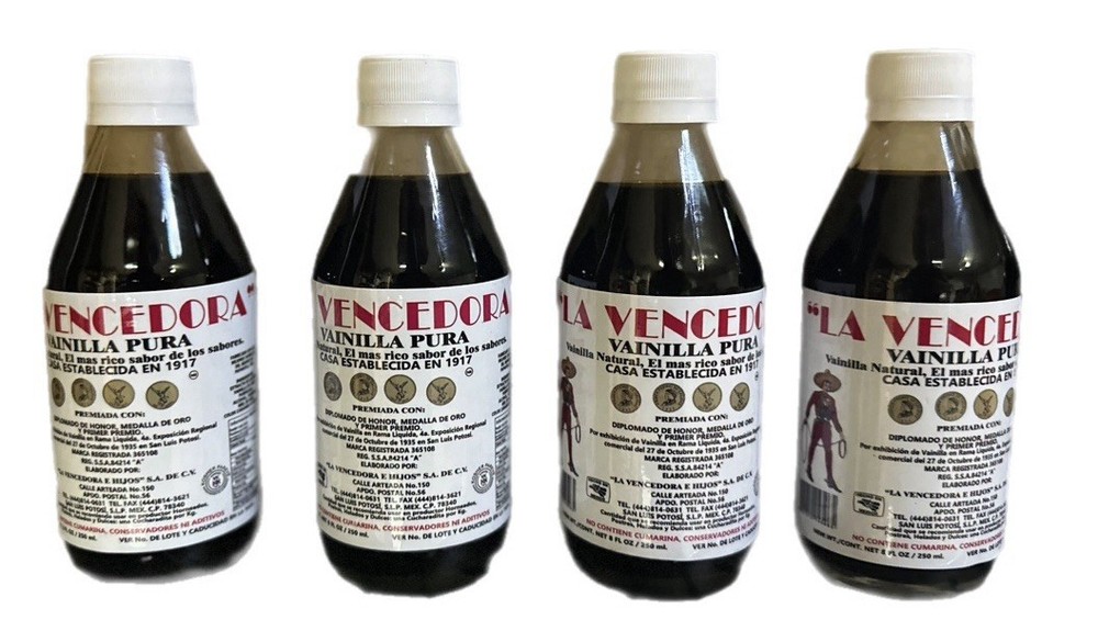 4 X La Vencedora Mexican Vanilla Extract Bottles 8oz. SHIPS WORLDWIDE!