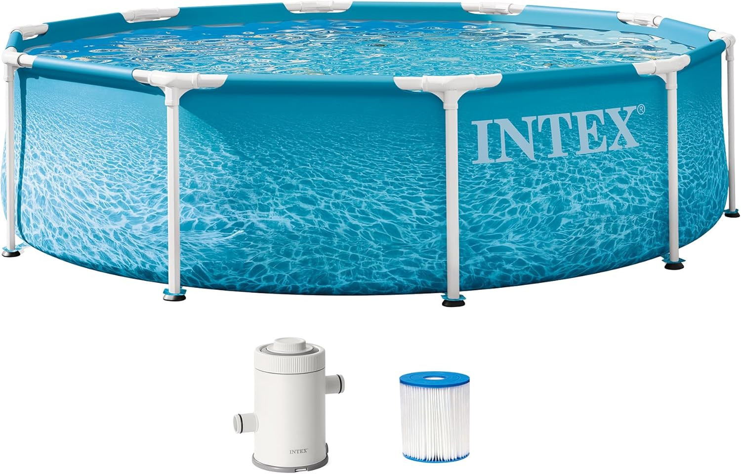 28207EP 10Ft X 30In Beachside Metal Frame above Ground Swimming Pool Set , gallery