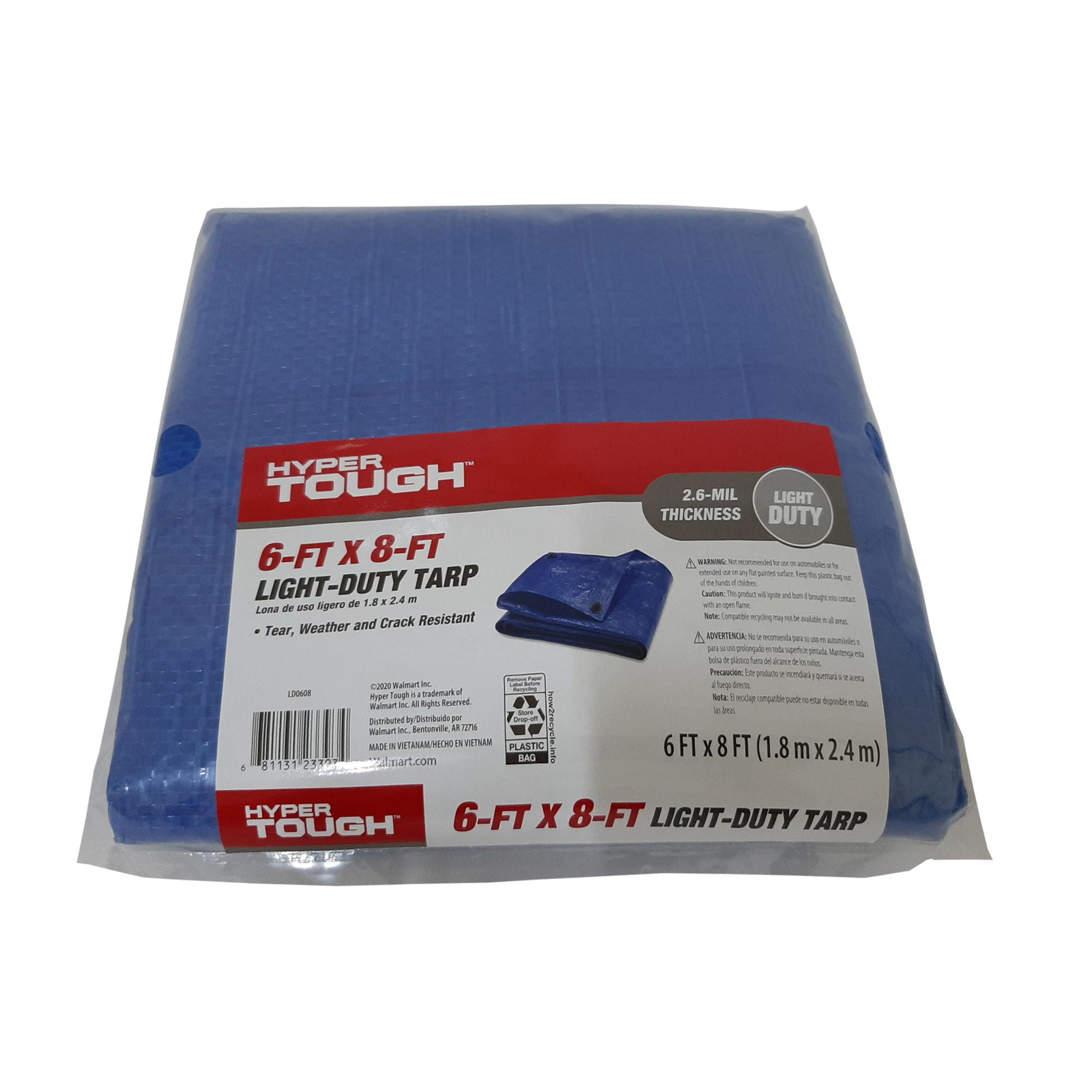Weather Resistant Light Duty 6 x 8' Polyethylene Tarp gallery