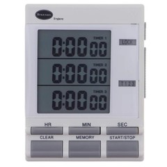 Brannan Digital Triple Kitchen Timer and Clock with Large LED Countdown Timer…