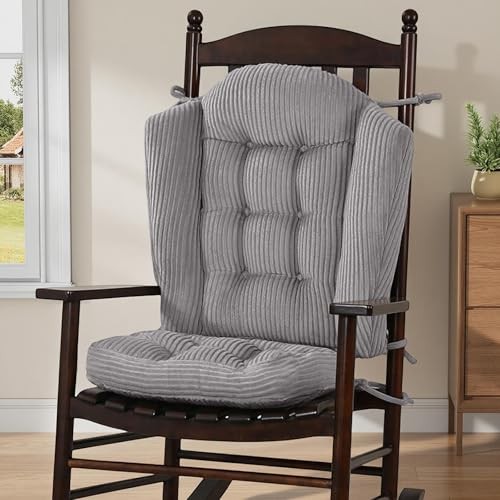 Wingback Rocking Chair Cushions 22.2 x 26.7 x 3 in & 17 x 17 x 4 in 1 Black gallery