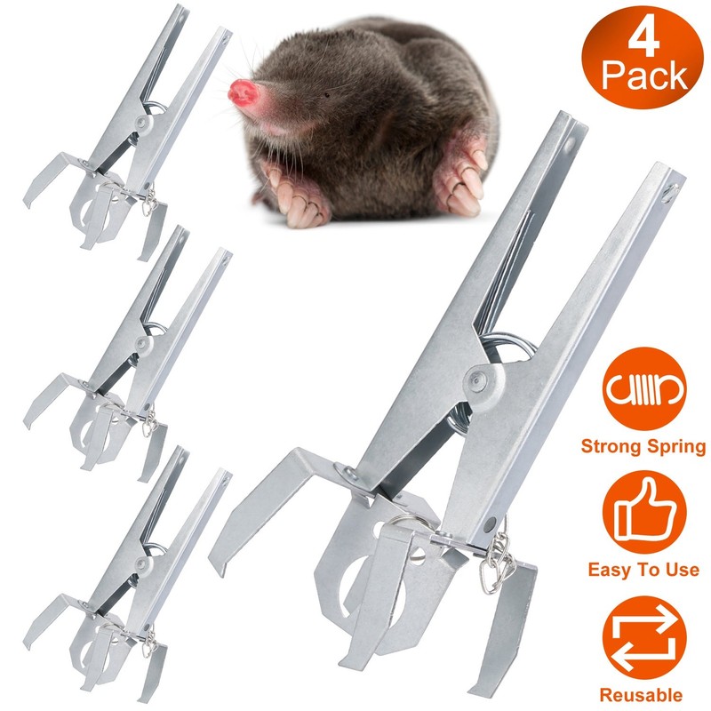 4Pack Mole Trap Scissor Trap Reusable Mole Trap Killer Catcher for Lawn Graden gallery