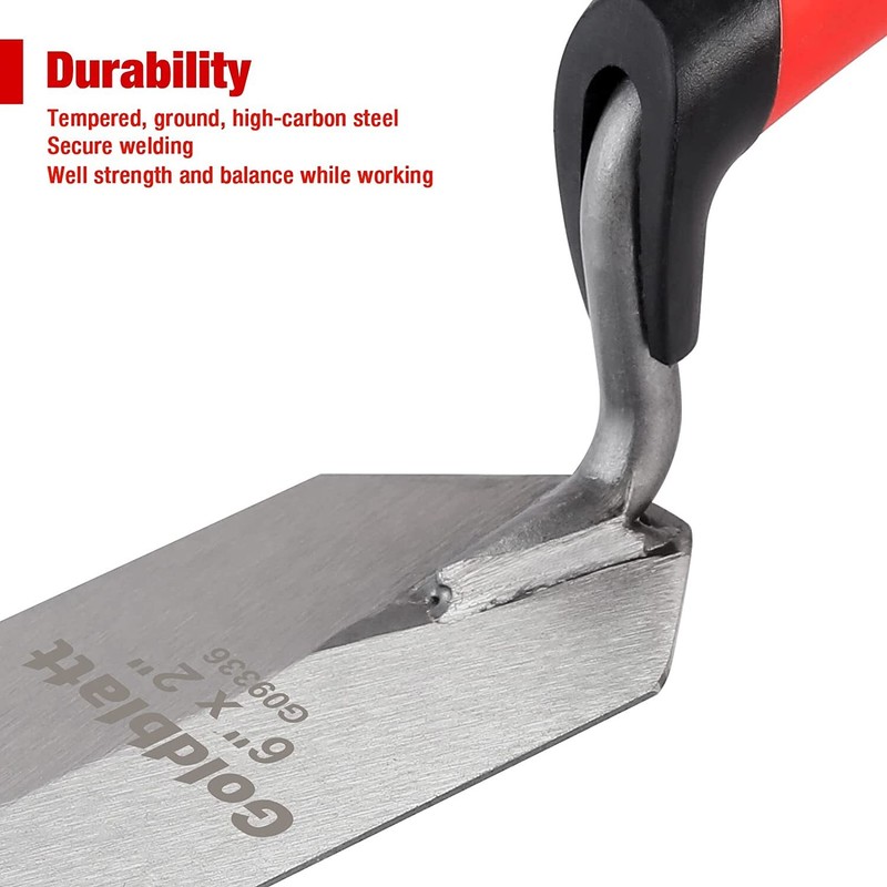 Goldblatt Industries Margin Trowel set, 6"X2" & 5"X2" Masonry Flooring Tool NEW gallery