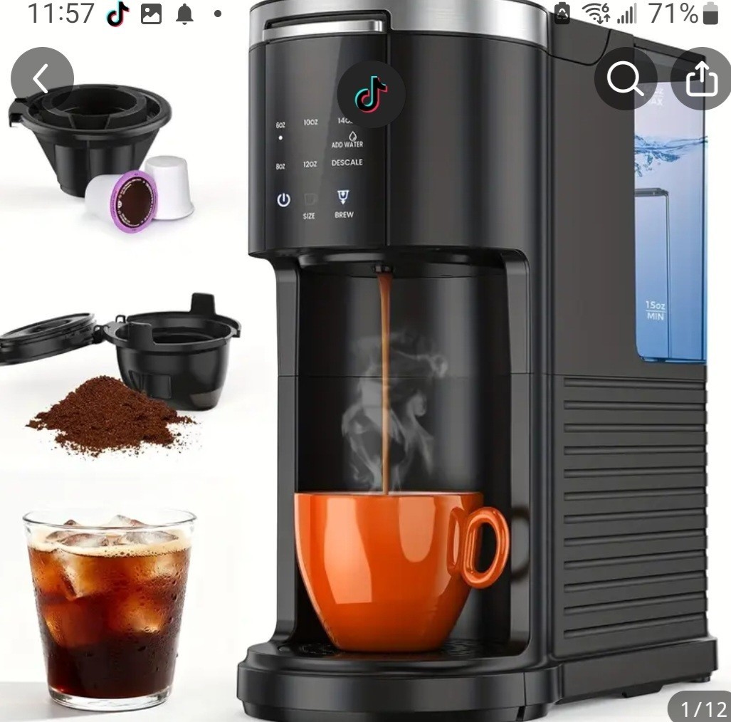 Mainstays 5 Cup Black Coffee Maker - Black gallery