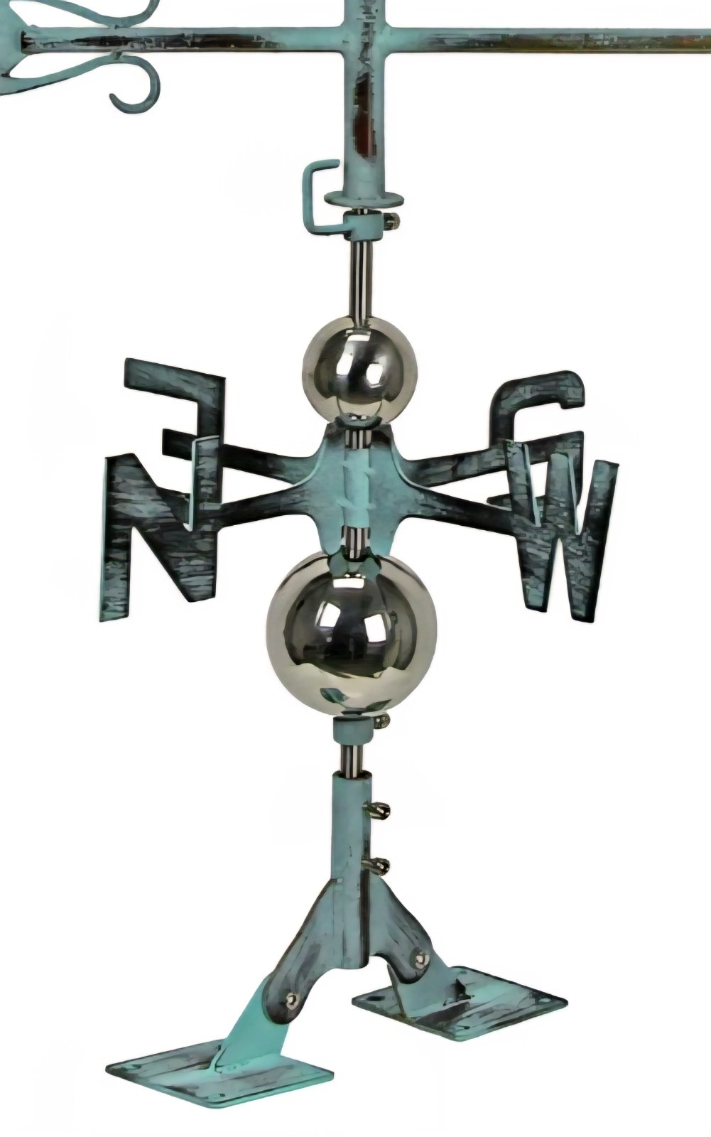 New Large Handcrafted 2D COW Weathervane Coppertone Patina Finish gallery