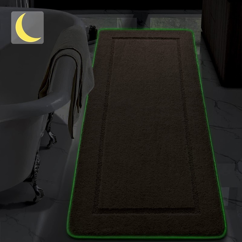 Luminous Non Slip Bathroom Rugs Runner 24 x 60 Inch Extra Soft and Comfy Bath... gallery