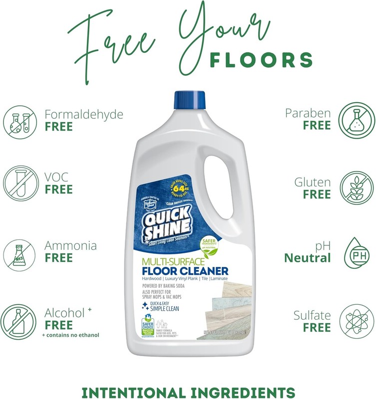 Quick Shine Multi Surface Floor Cleaner 64oz, Ready to 64 Fl Oz (Pack of 1) gallery