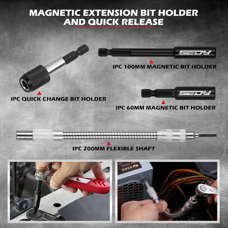 232-Piece Ultimate Screwdriver Bit Set, Cr-V Impact Driver Bit Set Includes Secu gallery