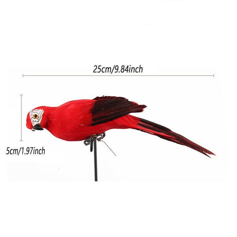 25CM 6PC Artificial Parrot Simulation Fake Birds Home Garden Yards Lawn Ornament gallery
