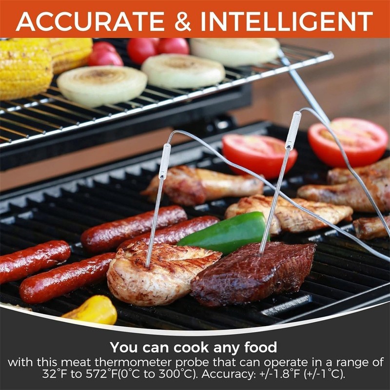 2Pcs Meat Thermometer Probes Replacement for Thermopro TP04 TP06 TP06S TP07 TP08 gallery