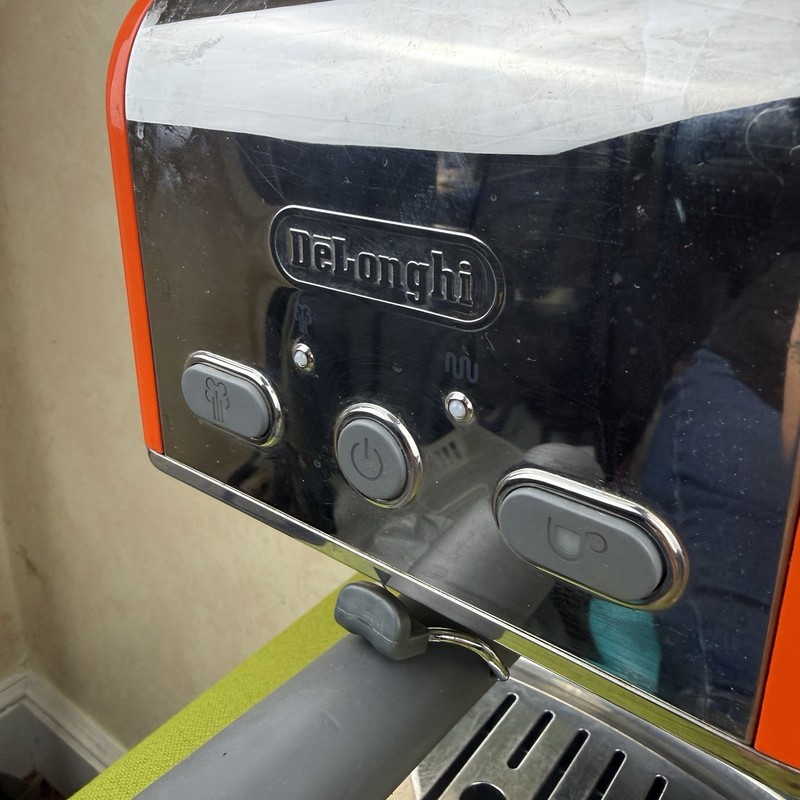 Delonghi KMix Espresso Machine w/ Steam Wand DES02OR Orange Color Tested Working gallery