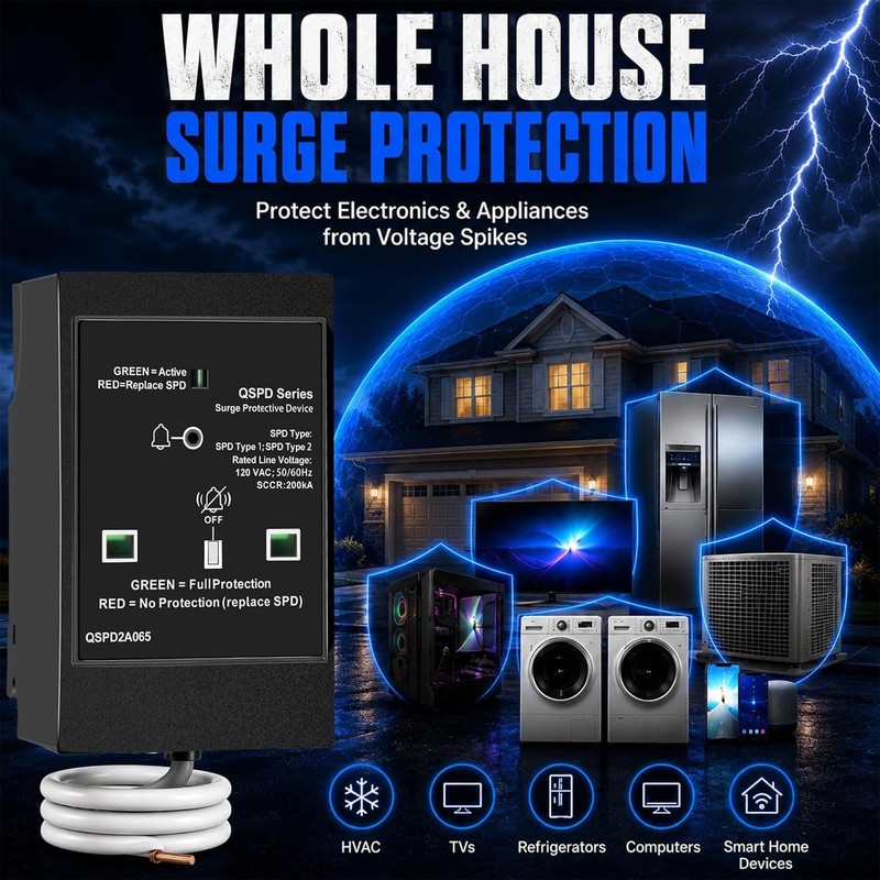 Replacement for Siemens QSPD2A065P Plug-in Surge Protection Device, 2-Pole 65kA gallery