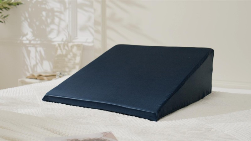 Thick Satin Wedge Pillow Case Cover, Soft & Skin-Friendly, Zippered, Machine Was gallery