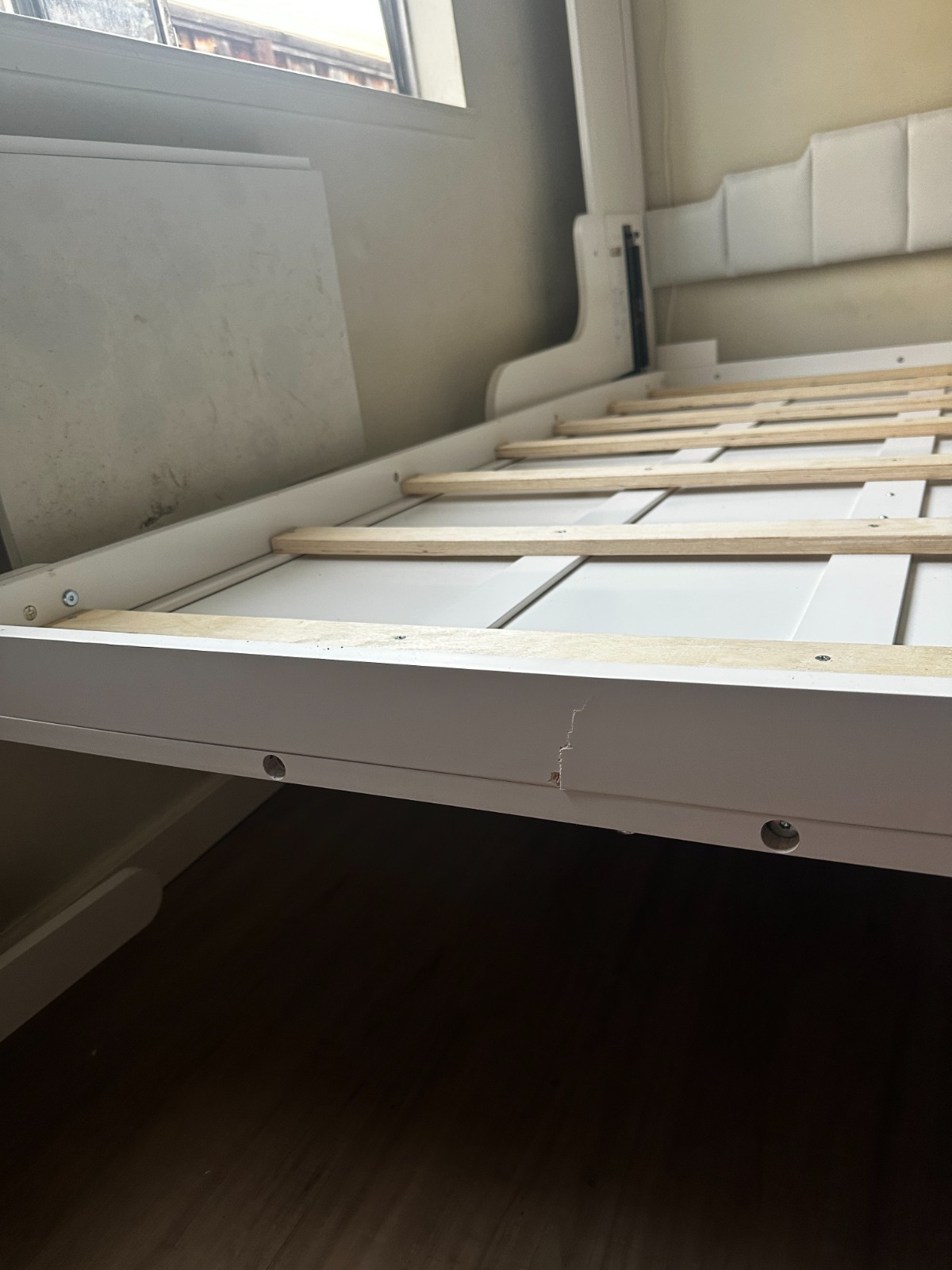 White Queen Murphy Bed with Built-In Bench Seating Couch – Space Saving Wall Bed gallery
