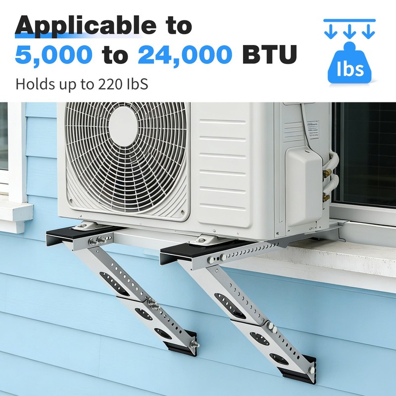 Window Air Conditioner Support Bracket, Universal AC Mount, No Drilling 220 lbs gallery