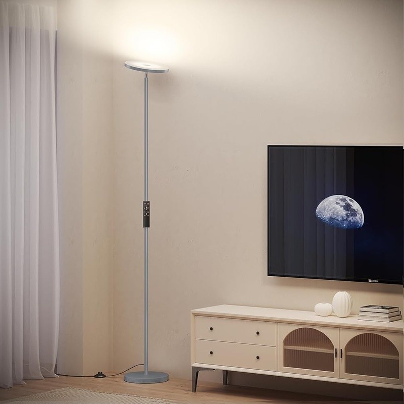 Dimmable LED Floor Lamp Remote Control Adjustable Brightness Night Light Reading gallery