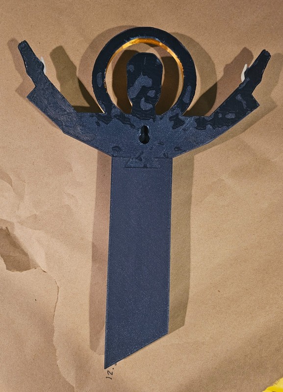 Notre Dame Fan Gift - Touchdown Jesus 3D Print - Blue Gold White Fighting Irish gallery
