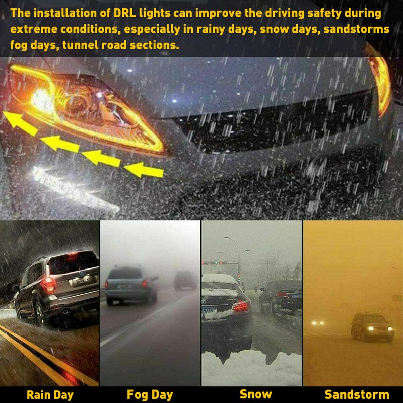 60CM Sequential Flexible LED DRL Turn Signal Strip Light RGB 2835 SMD Waterproof gallery