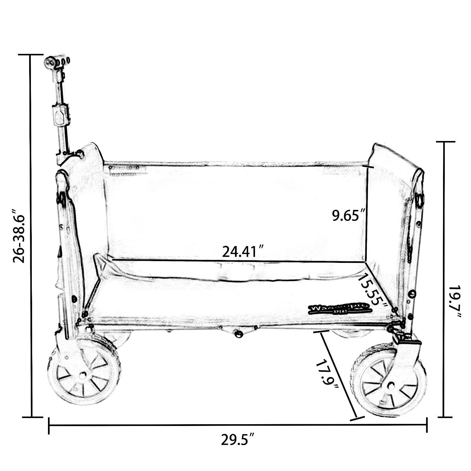 All-in- Convertible Folding Camping Wagon Cart: Bench Seat, Storage gallery
