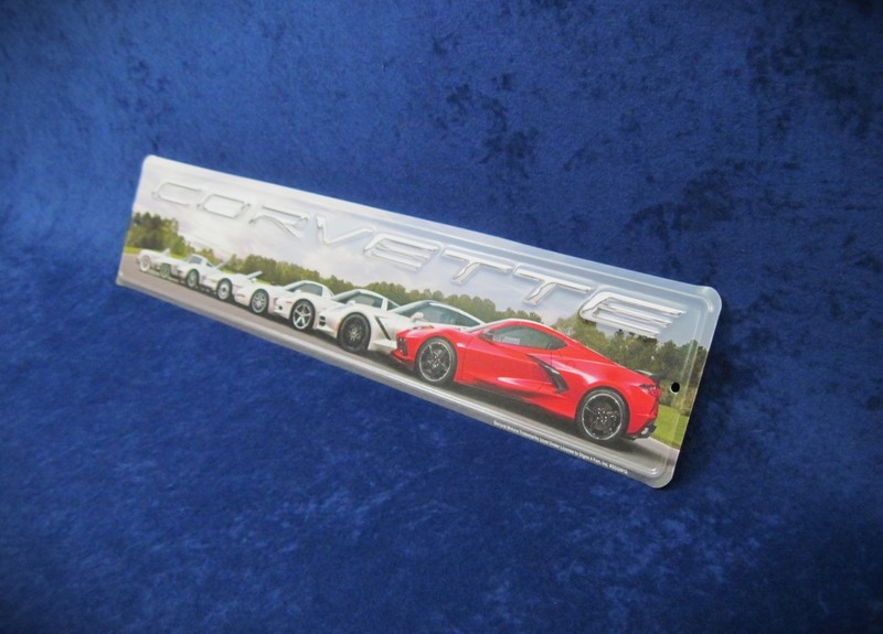 CORVETTE EVOLUTION ~ 24" Embossed Metal Sign ~ Garage Man Cave Bar ~ MADE in USA gallery