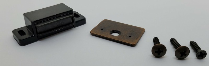 Brown & Black Plastic Magnetic Catch with Fixed Strike Plate lock mailbox cabine gallery