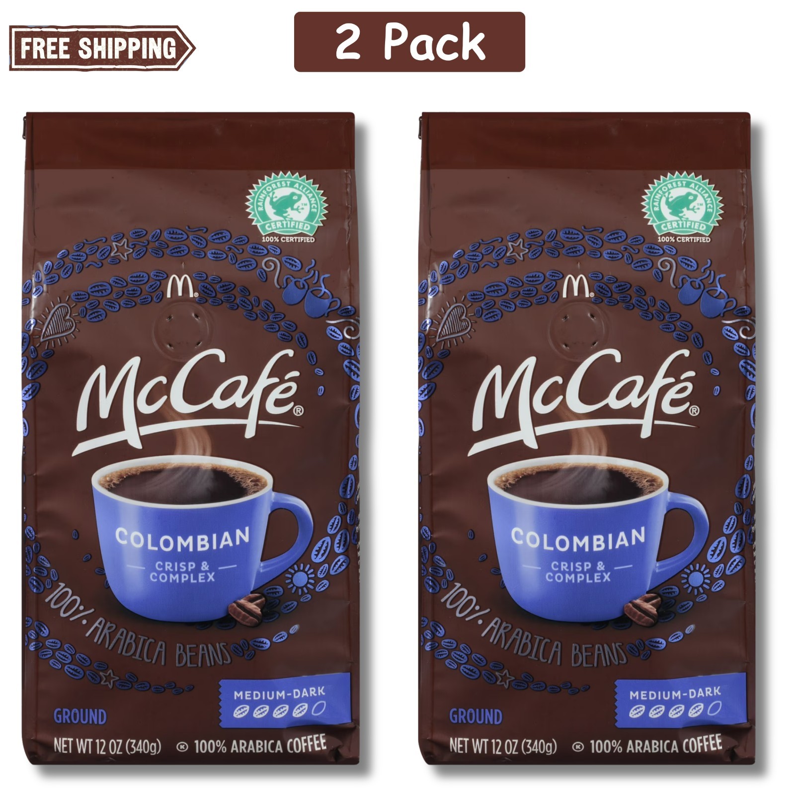 McCafe Premium Colombian, Ground Coffee, Medium-Dark Roast, 24oz. gallery
